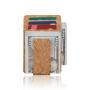 Custom Cork Leather Credit Card Holder Wallet Slim RFID Blocking Magnetic Card Holder