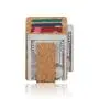 Custom Cork Leather Credit Card Holder Wallet Slim RFID Blocking Magnetic Card Holder