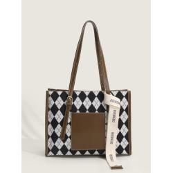 2024 New Custom Logo Autumn Winter Two Pieces Sets Trend Style Women Canvas Tote  Lady Handbag