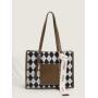 2024 New Custom Logo Autumn Winter Two Pieces Sets Trend Style Women Canvas Tote  Lady Handbag