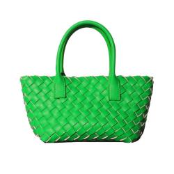 2024 Custom Weave Genuine Leather Tote Bag Handbag For Women Luxury Mini Purse