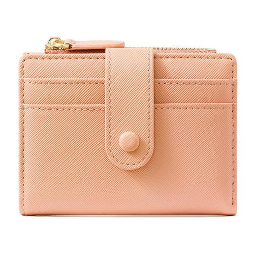 KBW512 Women Short Wallet Wholesale Student Zipper Multifunctional Folding Card Bag PU Simple Ladies Bifold Wallet