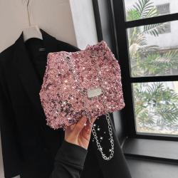 Leisure One Shoulder Popular New Fashionable and Simple Sequin Crossbody Bag