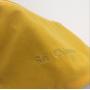 Soft Gold Embroidery Yellow Velvet Zipper Pouch With Satin Lining