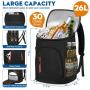 Leakproof Thermal Large Capacity 30-Can Insulated Soft Cooler for Beverage Lunch Travel - Unisex Cooler Backpack