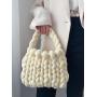 Handwoven fashionable solid color large capacity handbag carteras para mujer 	 sac a main