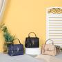 2024 Women's Fashionable Portable Handbag Simple One-shoulder Crossbody Bag Tote Bag Retro Solid Color Small Square Bag
