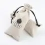 High End Custom Logo Printed Herringbone Drawstring Cotton Cosmetic Bag Luxury Cotton Gift Cosmetic Pouch