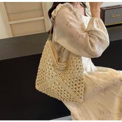 ZWY324 New Seaside Wholesale Girls Skeleton Woven Bag Beach Vacation Daily Straw Bag Wholesale Eco-friendly Travel Shoulder Bag
