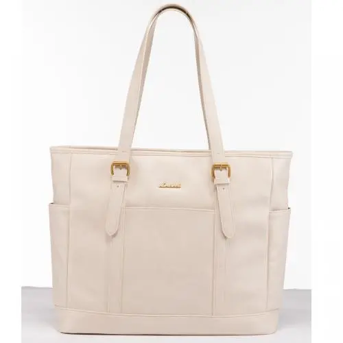 LOVEVOOK 2024 Hot Sale Vintage Leather Computer Bag Business Handbag Large Capacity Laptop Tote Work Bags Laptop Bag for Women