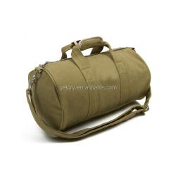 Gelory Personalized High Quality Canvas Material Gym Bags Custom Travel Style Men Canvas Shoulder Duffel Bag