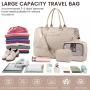 LOVEVOOK 3pcs/set Gym Tote Bag Large Carryon Duffle Bag with Shoe Compartment Overnight Bag Weekender Travel Duffle for Women