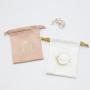 Custom Hot Stamping  Mini Suede Drawstring Gift Cosmetic Bag Luxury Suede Gift Jewelry Pouch