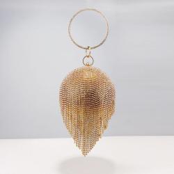 2024  Hot selling tassel evening small round bag dress banquet handbag