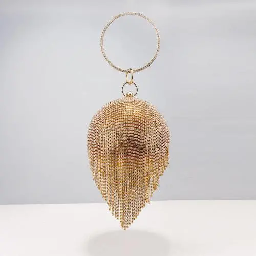 2024  Hot selling tassel evening small round bag dress banquet handbag