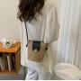 2022 Summer Popular Women's Bag New Fashion Single Shoulder Crossbody Bag Straw-woven Bucket Cover Ladies Bag