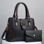 2024 Wholesale Big Capacity Transparent Handbags Bags Set High Quality PU Leather Ladies Fashion Women's Tote Bags