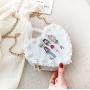 Factory customized heart design girls hand bag Lolita stylish lace decoration women crossbody bag