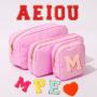 2021 RTS  Beauty New Arrivals 18 Color Stock Available Nylon Cosmetics Bags Promotional Waterproof Toiletry Bag Pink Make Up Bag