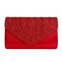evening bag 2024 New fashion pleated shoulder bag Casual simple dinner party crossbody bag Gold Satin for women wedding party