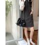 2024 Spring New Bow Design Chain Bag Cute High Quality PU Soft Leather Cloud Bag Large Capacity Crossbody Bucket Bag For Women