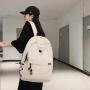 ZR292 New School Bag Student Backpack Lightweight Oxford Cloth Unisex  Large Capacity Simple Travel Bag Backpack