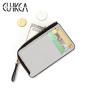 HF027 CUIKCA Unisex PU Leather Slim Wallet  Women Zipper Wallet Mini Wallet Coin Purse Business ID Credit Card Holders Card Case