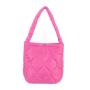 CHANGRONG Custom Lightweight Pink Quilted Larger Nylon Puffer Bag Fashion Soft Cotton Padded women shopping tote bag