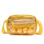 Custom shape designer messenger sling bag display pins canvas ita bag with clear window