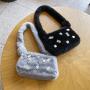 2024 New Style Fashion Hand Bags For Women Design Fur Small Design classics Rhinestone  Ladies Hand Bag