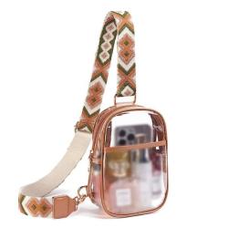 ZR938 Hot Sale Clear Chest Bag Transparent PVC Shoulder Crossbody Waterproof Security Check Shopping Beach Bag Outdoor Travel