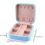 COM028 Custom Logo Mini Storage Box Jewelry Portable  Jewelry Storage Box Zipper Travel Jewelry Organizer New  Cosmetic Case