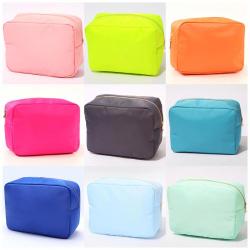 Nylon Waterproof Travel Makeup Bag for Woman Beauty Storage Pouch Mini Toiletry Bag Girls Makeup Zipper Cosmetic Bag