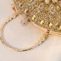 2024 New Fashion Luxury Clutch Bag Alloy Flower Diamonds Diamond Encrusted Evening Bag Handbag Female