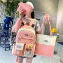 KBW304 2023 Wholesale New Shoulder Bags Junior High School Students School Bags Large Capacity Five Sets of Casual Backpack