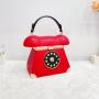 factory price low price  2024 Custom cute PU telephone vintage phone clutch handbag evening shoe and bag