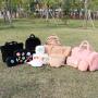 Fluffy Teddy Sports Duffle Bag Fashionable Cute Customized Logo Travel Weekend Organizer Bag Women Shoulder Travel Bags