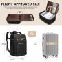 LOVEVOOK quilted high quality carry on 17in laptop backpack hiking notebook school bag large 40L flight approved travel backpack