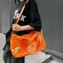 wholesale custom logo pvc clear jelly color swimming overnight tote duffel duffle bag for women girls spend the night bags