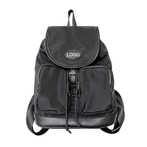 OEM factory custom LOGO backpack high quality nylon waterproof material schoolbag custom color minimum MOQ ladies backpacks