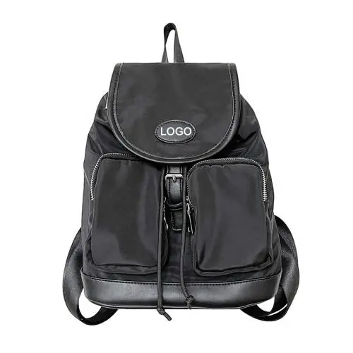 OEM factory custom LOGO backpack high quality nylon waterproof material schoolbag custom color minimum MOQ ladies backpacks