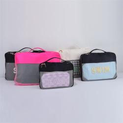 Keymay Custom Private Logo Travel Accessories Laundry Pouch 4PCS Packing Cubes Set Compression Travel Cubes