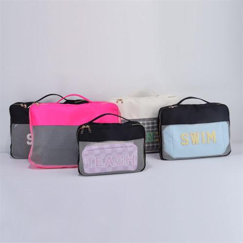 Keymay Custom Private Logo Travel Accessories Laundry Pouch 4PCS Packing Cubes Set Compression Travel Cubes
