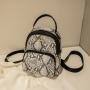 New Casual Fashion Snake Print Women's Backpack China Wholesale PU Ladies Bag Luxury Female Serpentine Bag for Ladies