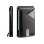 Hot sales minimalist leather front pocket wallet money clip leather RFID slim money clip wallet