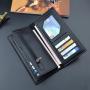2024 high quality wholesale handbags fashion black color leather man clutch coin purse wallets men