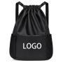 BSCI Factory Custom Bundle Pocket Drawstring Training Backpack Waterproof Travel Daypack Gym Sport Draw String Back Bag
