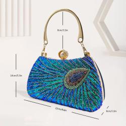 Birds Pattern New Fashion Shoulder Chain Bag Pillow Luxury Wedding Evening Clutch Evening Bags 2024Purses