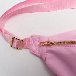 Keymay RTS Stock Low MOQ New Fashion Sling Bag Large Black Jumbo Fanny Pack Cheat Waist Belt Bag Nylon Waist Bag for Women