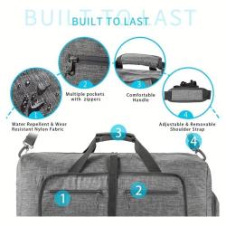 LX064 Lightweight Sports Bag for Women Men Duffle Bag with Shoes Compartment and Adjustable Strap Foldable Travel Duffel Bags